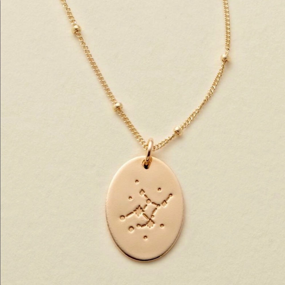 Virgo Astrology Boho Gold Bead Minimalist Necklace *NWT*